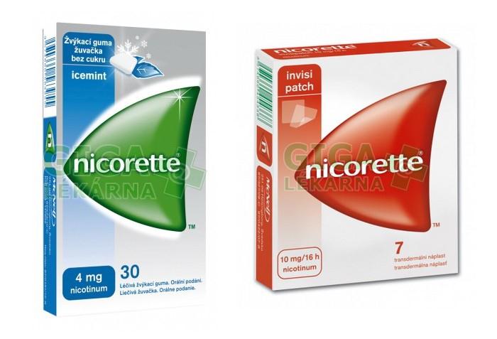 Nicorette žvýkačky a náplasti